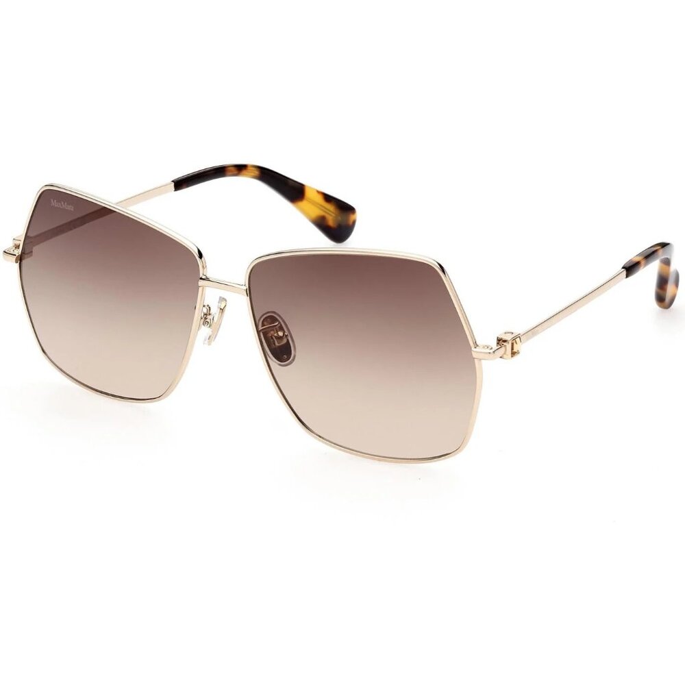 MaxMara Gold and Brown Sunglasses